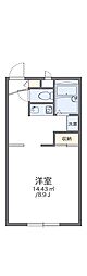 レオパレスYUDA 1Kの間取図画像