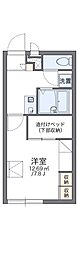 レオパレス勝和 1Kの間取図画像
