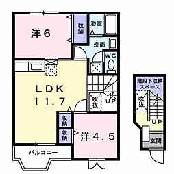 ドリーム21C棟 2LDKの間取図画像