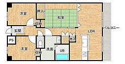 ハイルネス高城東 2SLDKの間取図画像