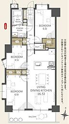 アーバンパレス水前寺駅前 3LDKの間取図画像