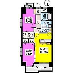 モンテ・オットー西公園 2LDKの間取図画像
