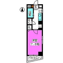 パークハイム大濠 1Kの間取図画像