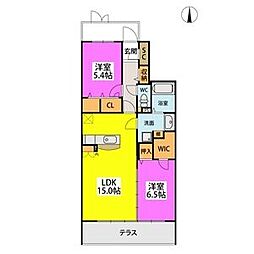 テラフォルトゥーナ 2LDKの間取図画像
