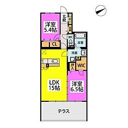 ステラガーデン 2LDKの間取図画像