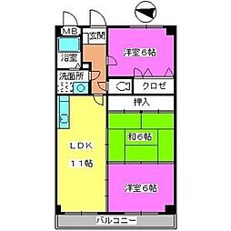 メルローズ30 3LDKの間取図画像