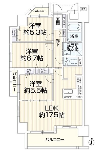間取りを拡大表示