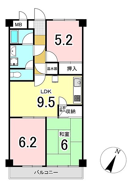 3LDK 間取り
