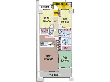 3LDK 間取り