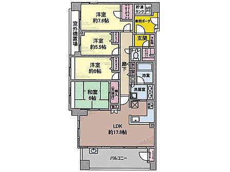 4LDK 間取り