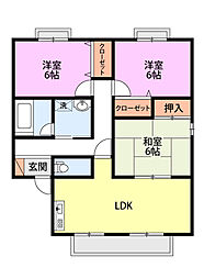 フォレストヒルズC棟 3LDKの間取図画像