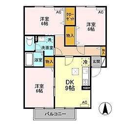 ロイヤルファイン 3DKの間取図画像