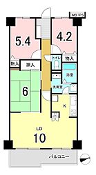 伊勢原グリーンマンション弐番館 3LDKの間取図画像
