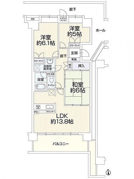 間取りを拡大表示