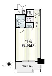 朝日プラザ新大阪 ワンルームの間取図画像