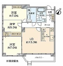 ひばりが丘パーク.マンション 3LDKの間取図画像