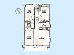ドラゴンマンション町田弐番館 3LDKの間取図画像