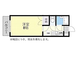 ソートレルY 1Kの間取図画像