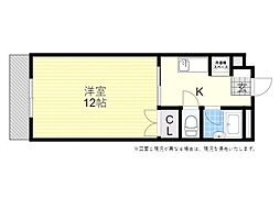 クレアパーク 1Kの間取図画像