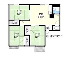 フォーレント幸崎 3DKの間取図画像