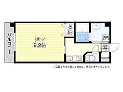 プランタン大在 1Kの間取図画像