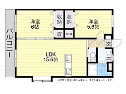 ユーミー須賀 2LDKの間取図画像