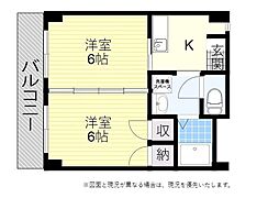 コーポ月ケ平 2Kの間取図画像