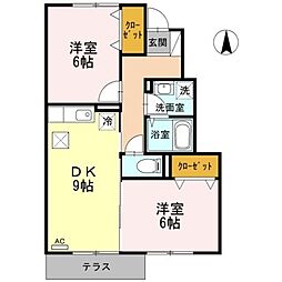 ファミーリェ 2DKの間取図画像