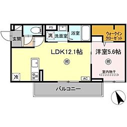 PREMILIFE大在浜EAST 1LDKの間取図画像