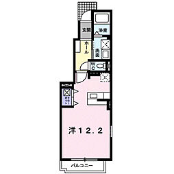ひまわり ワンルームの間取図画像