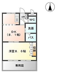 サニー・スポット 1DKの間取図画像
