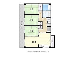 多々良ハイツ 3LDKの間取図画像