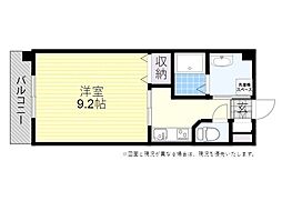 プランタン大在 1Kの間取図画像