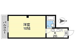 サンハイツ鶴崎 1Kの間取図画像