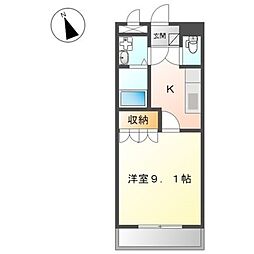 グロアシード 1Kの間取図画像