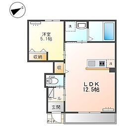 YSK・ユウセイ 1LDKの間取図画像