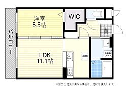 FlowerConcordia 1LDKの間取図画像
