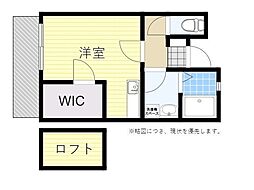 エクレールゴトウ ワンルームの間取図画像
