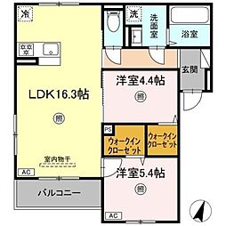 Merci HAYA(メルシーハヤ) 2LDKの間取図画像