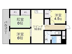 アメニティー21南大分 3LDKの間取図画像