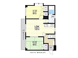 グランドハイム木の上 2LDKの間取図画像