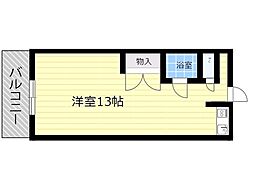 第7大分ユースコーポ ワンルームの間取図画像