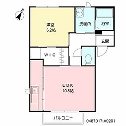 モスティー・サーク1 1LDKの間取図画像