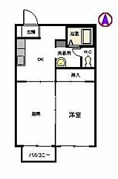 ディアス田嶋 2DKの間取図画像