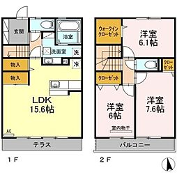 ヴォン・美里 3LDKの間取図画像