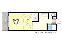 リヴェールコート 1DKの間取図画像