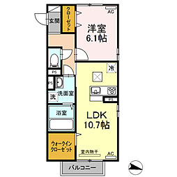 アルティメットM 1LDKの間取図画像