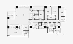 シティタワー高輪 5LDKの間取図画像