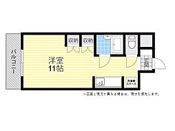 セリオ21 ワンルームの間取図画像