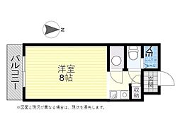 豊国大分スカイマンション 1Kの間取図画像